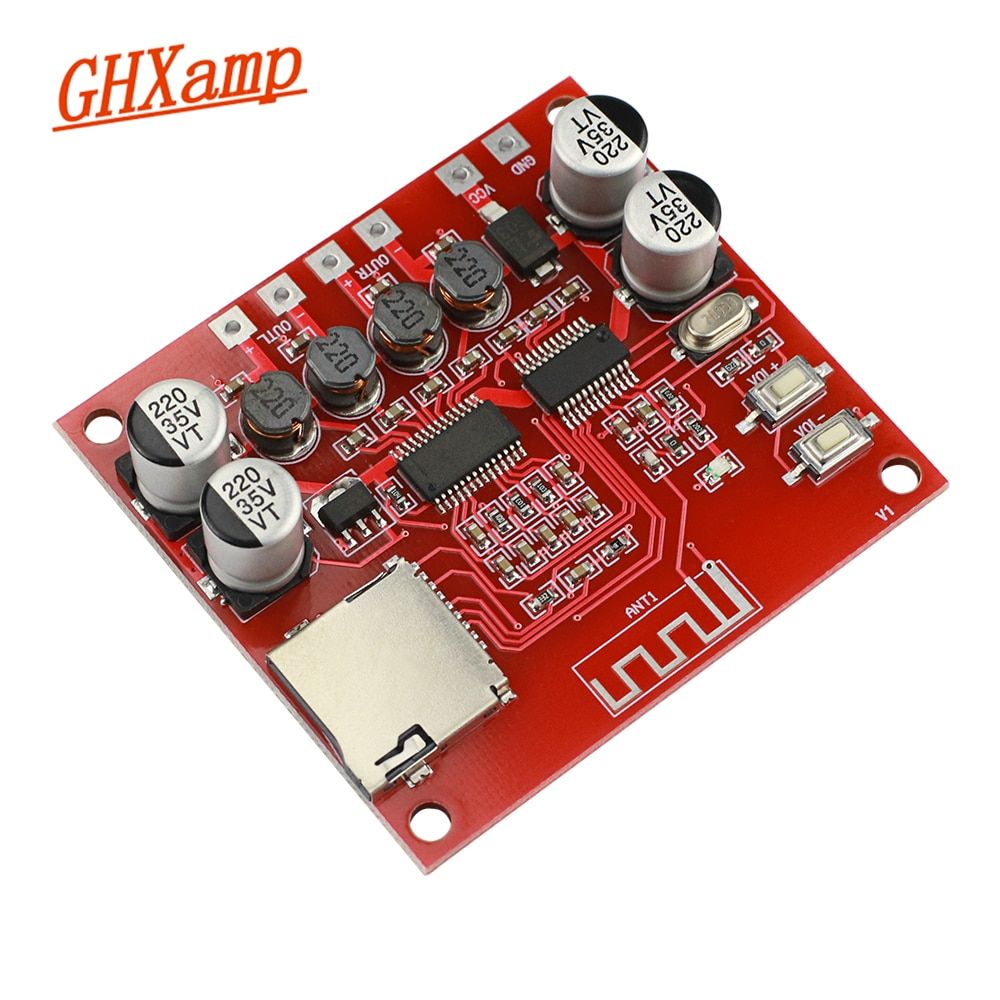 Nipseyteko Audio Amplifier Card 30W, TF Card Support, 2.0 Power Amplifier, Bluetooth Compatible, Desk Speakers, DIY DC12V-24V