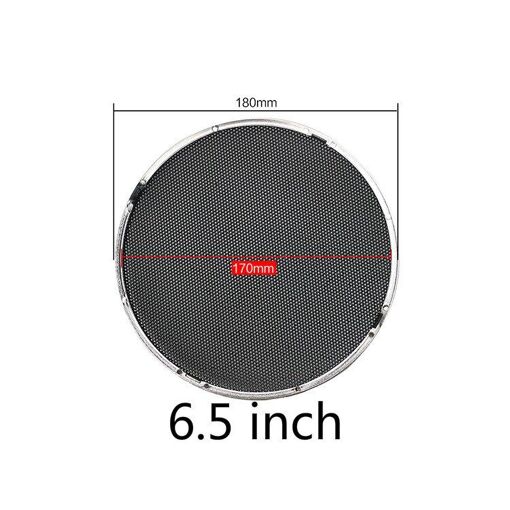 Housse de protection pour haut-parleur de voiture Nipseyteko, ensemble de 2 pièces, grille, argent avec spray noir, 6,5 pouces