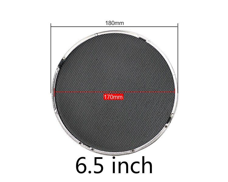 Housse de protection pour haut-parleur de voiture Nipseyteko, ensemble de 2 pièces, grille, argent avec spray noir, 6,5 pouces