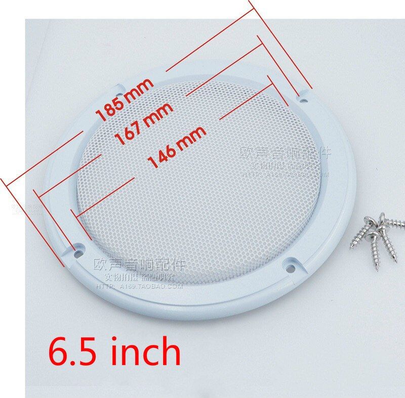 Housse de protection pour haut-parleur Nipseyteko, maillage blanc, 2 pièces, 6,5 pouces