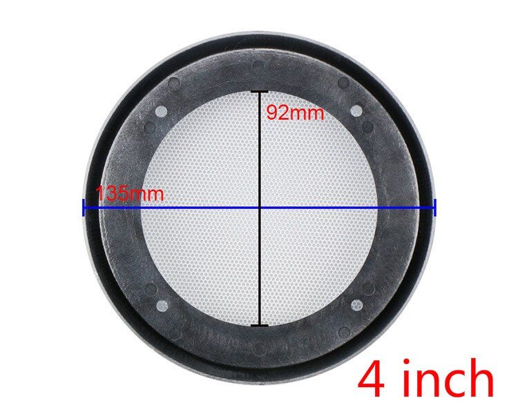 Nipseyteko Ceiling Speaker Grille, 2-Piece White Mesh, 4 Inch Outer Diameter 135mm