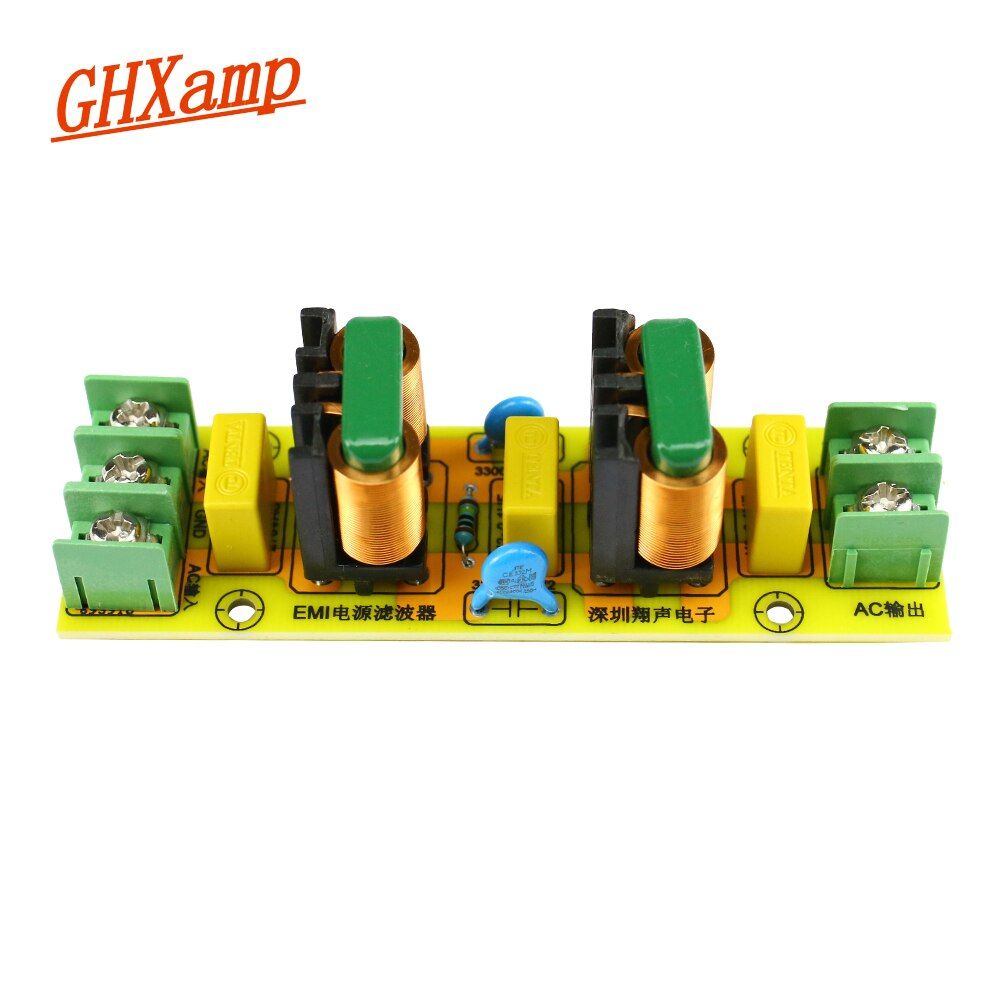 Nipseyteko 15A EMI Power Filter, Dual-Stage Composite EMI Filter Module for Power Amplifier Decoder Card