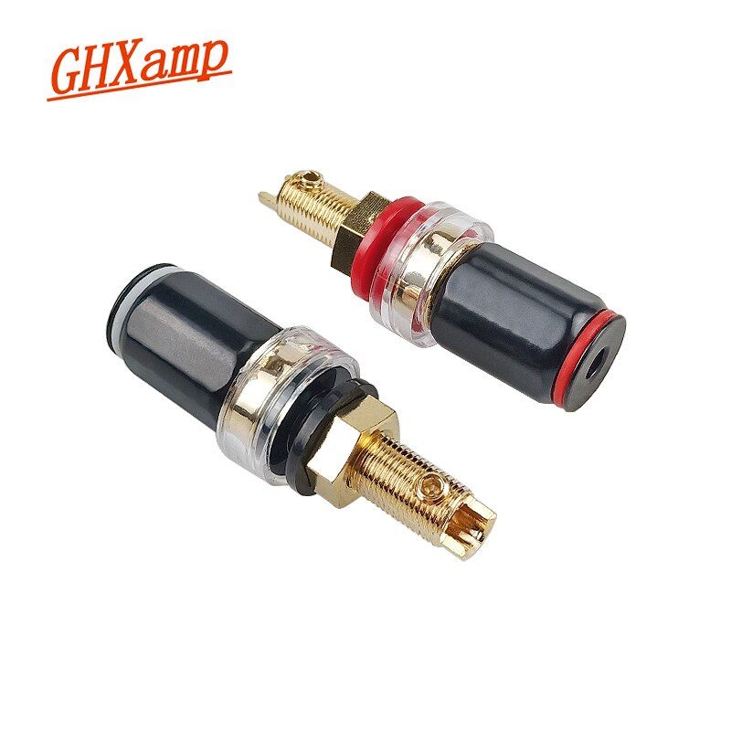 Nipseyteko Audio Amplifier Bracket, Banana Plug, Copper Speaker Base, M8 Mounting Post, Accessory Bolts, 1 Pair