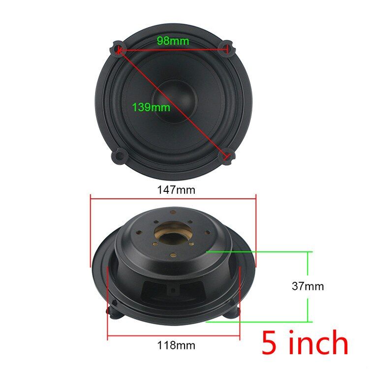 Radiador pasivo Nipseyteko de 5 pulgadas para subs, 2 unidades