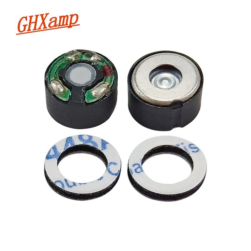 Unités de haut-parleurs Nipseyteko pour casques (8 mm, large bande, 18 ohm, film d'aluminium PU, 2 pièces)