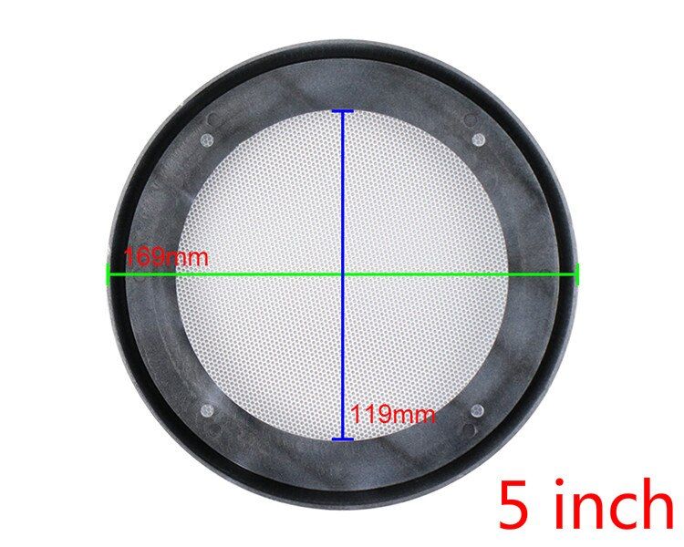 Nipseyteko Ceiling Speaker Grille, 2-Piece White Mesh, 5 Inch Outer Diameter 169mm