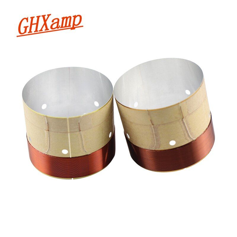 Nipseyteko Coil for Subwoofer, 60.5mm, 8 Ohm, Vented Aluminum Repair Parts, 2-Layer, Round Copper Wire, 2 Pieces