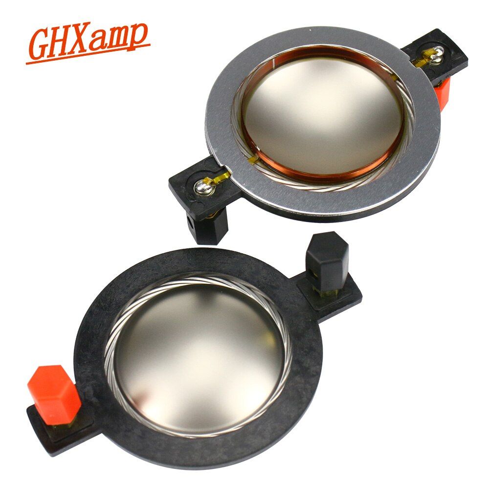 Nipseyteko 44.4mm Tweeter Coil, Titanium Film, 8 Ohm, Speaker Repair Parts, 44.5 Heart Round Copper Wire with Column, 2 Pieces