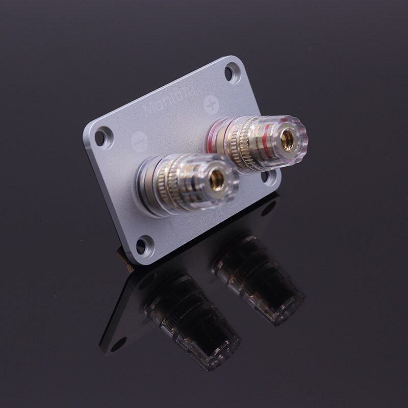 Nipseyteko Speaker Junction Box, 1 Piece, Square, Glass, Copper, Aluminum Alloy, DIY Accessories (65x45mm)