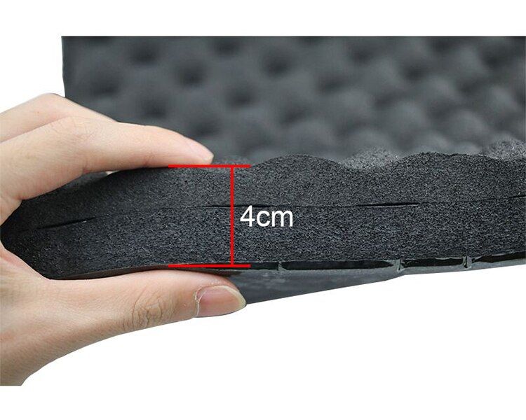 Nipseyteko Cotton Soundproof Speaker, 1m x 0.2m, Phonic Insulation, Cotton Wave, Fire-Resistant, Self-Adhesive 4CM