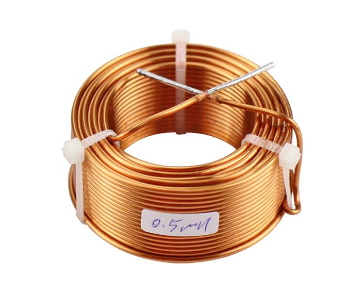 Nipseyteko Speaker Crossover Inductance Coil 1.5mm, 4N Oxygen-Free Copper 0.5mH 1 Piece