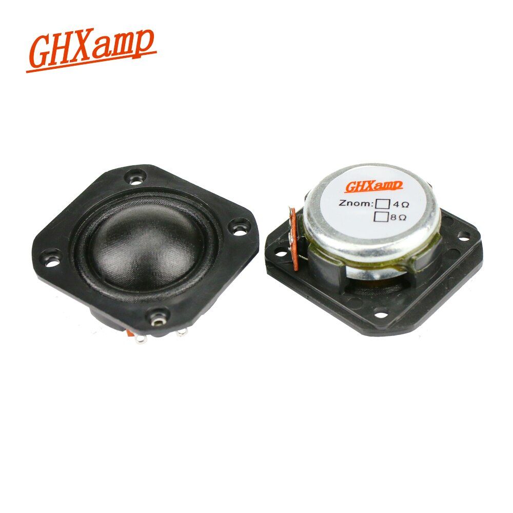 Haut-parleur de tweeter Nipseyteko de 1,25 pouce, 35 mm, haut-parleurs carrés de 6 ohms 50 W, dôme en néodyme, film en soie pour système audio auto à 2 voies, 2 pièces