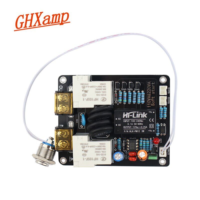 Nipseyteko 2000W Amplifier Switch, High Power Supply, Progressive Start, Touch Light, Dual Temperature Control 220V
