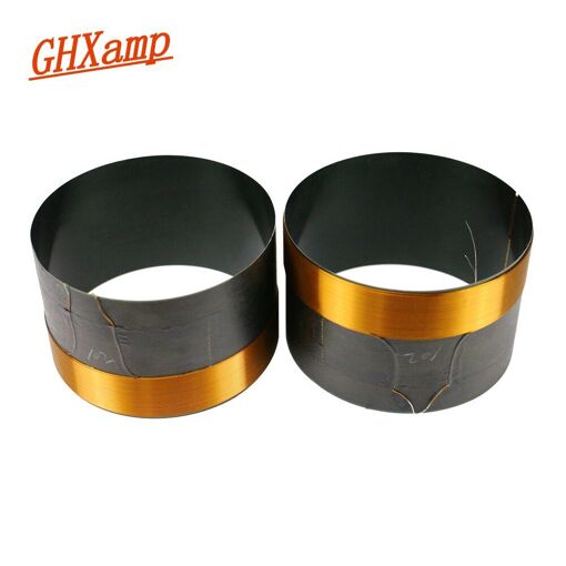 Nipseyteko 102mm Bass Coil, 8 Ohm, Black Aluminum, High Power, 18-inch Speaker, Round Wire, 2 Pieces