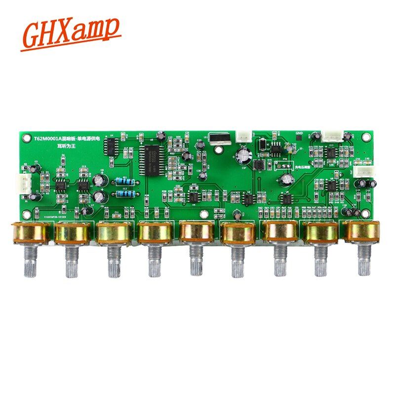 Panel de mezcla de audio estéreo Nipseyteko con reverberación y preamplificador de tono