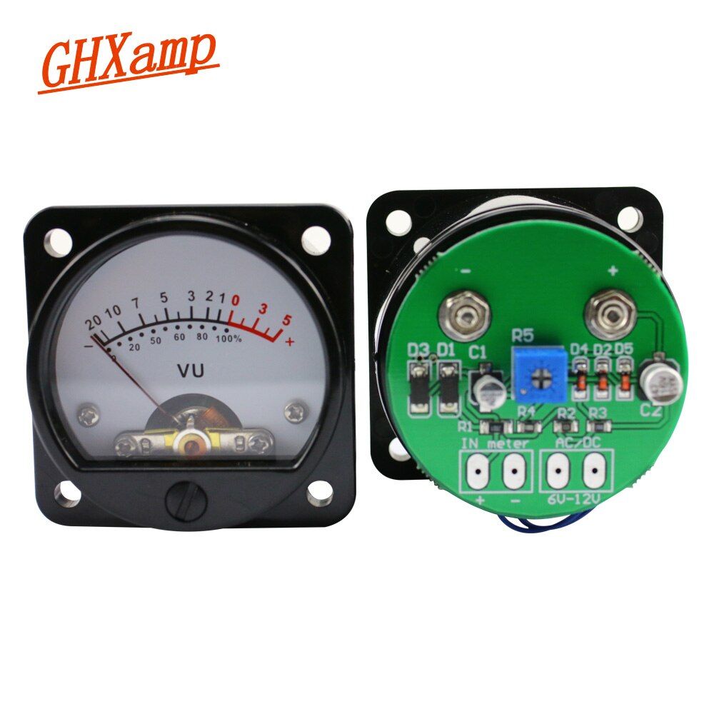Compteur VU Nipseyteko avec éclairage avant et arrière, carte pilote 45 mm, type pointeur, compteur de niveau VU, connexion directe, sortie amplificateur 2 pièces