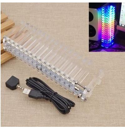 Nipseyteko Electronic DIY Kit with KS16 Level Screen, Music Spectrum, Crystal Sound VU Tower, 1 Piece