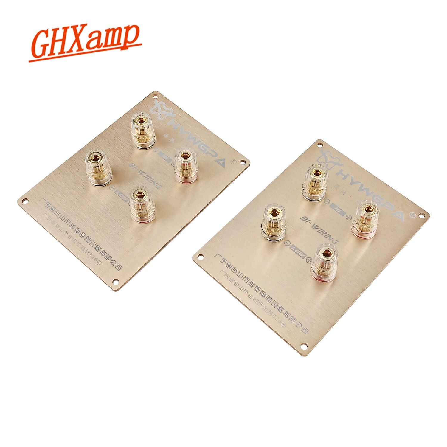 Nipseyteko 4-Bit Speaker Connector, Gold Plated Copper Terminals, Professional Audio Accessories, 2 Pack