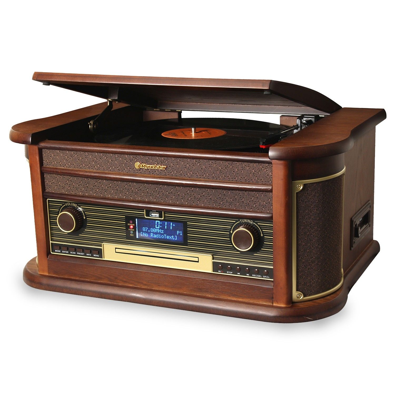 Roadstar HIF-1996BT Vintage Hi-Fi Chain with Record Player
