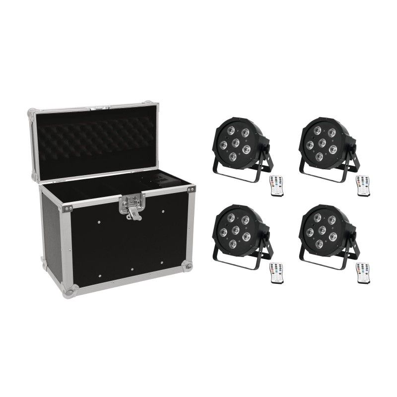 Eurolite LED SLS-603 4x Set + Case EC-SL4M, Size M