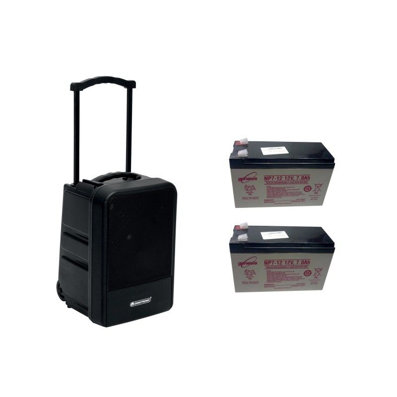 Omnitronic MOM-10BT4 Modular Wireless PA System + 2 Batteries