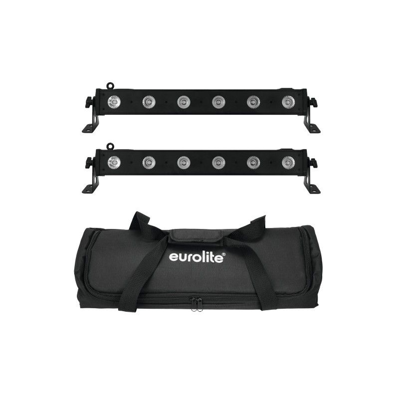Eurolite LED BAR-6 QCL RGBW 2-Pack with Soft Bag