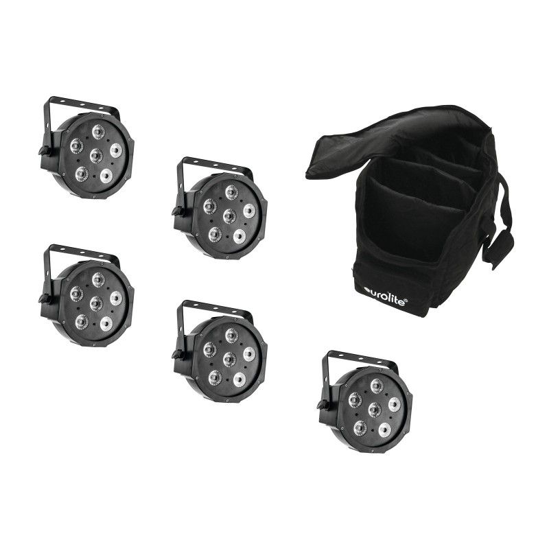 Eurolite 5x LED SLS-6 TCL Spot Light Kit with Soft Bag