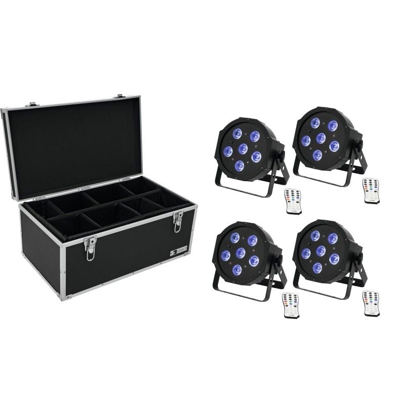 Eurolite 4x LED UV Floor Light + Case