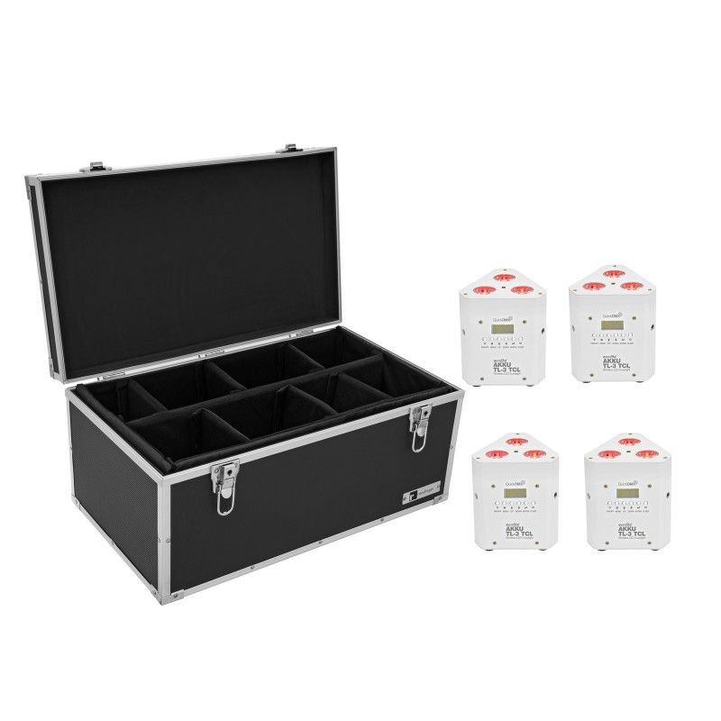 Eurolite 4x TL-3 TCL Battery Set, White with TDV-1 Case
