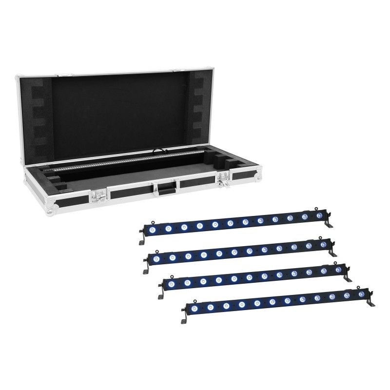 Kit Eurolite 4 barras LED BAR-12 QCL RGB+UV