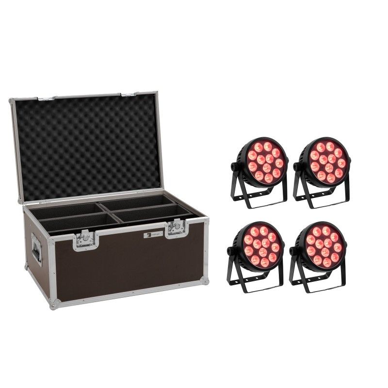 Eurolite 4x LED 7C-12 Silent Slim Spot Light Set