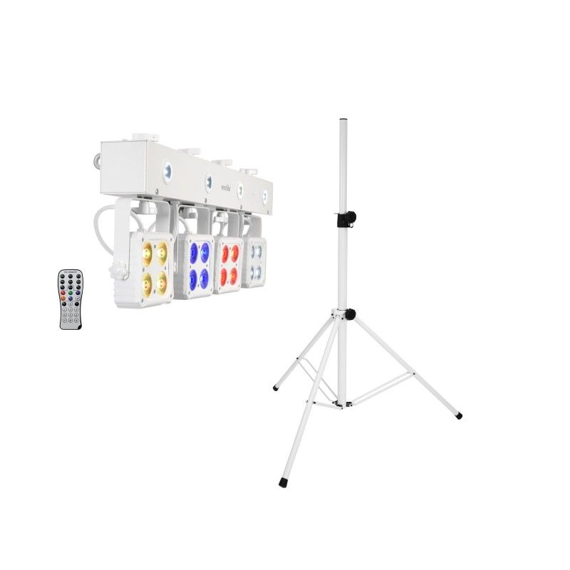 Eurolite LED KLS-180 White Loudspeaker Set with BS-2 EU Stand