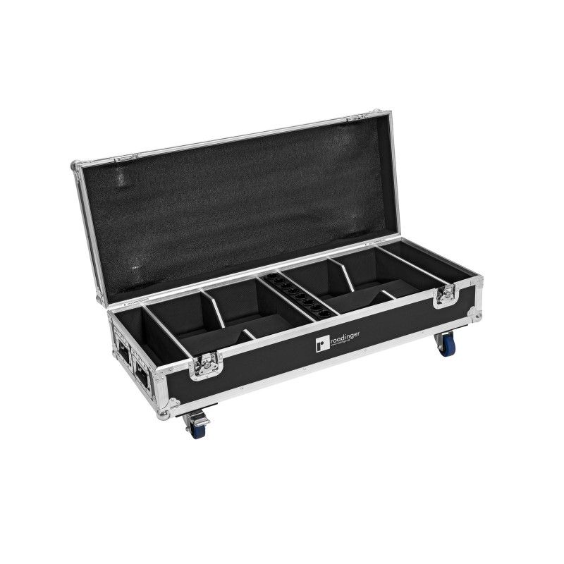 Roadinger Flightcase 8x Battery IP UP-4 QuickDMX with Charging Function