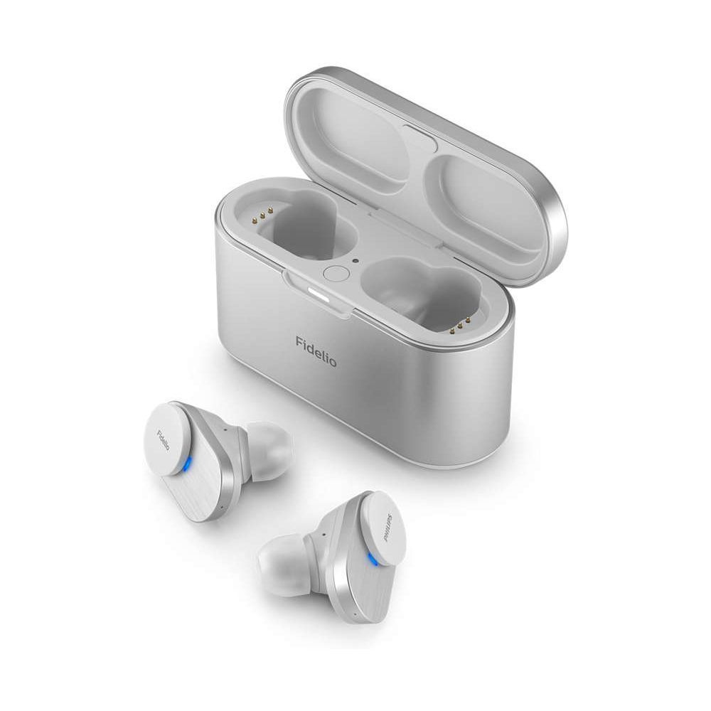 Ecouteurs intra-auriculaires sans fil Philips Fidelio T1 avec micro et réduction active du bruit - Blanc
