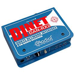 Radial DiNET DAN-RX2 2-Channel Dante Network Receiver