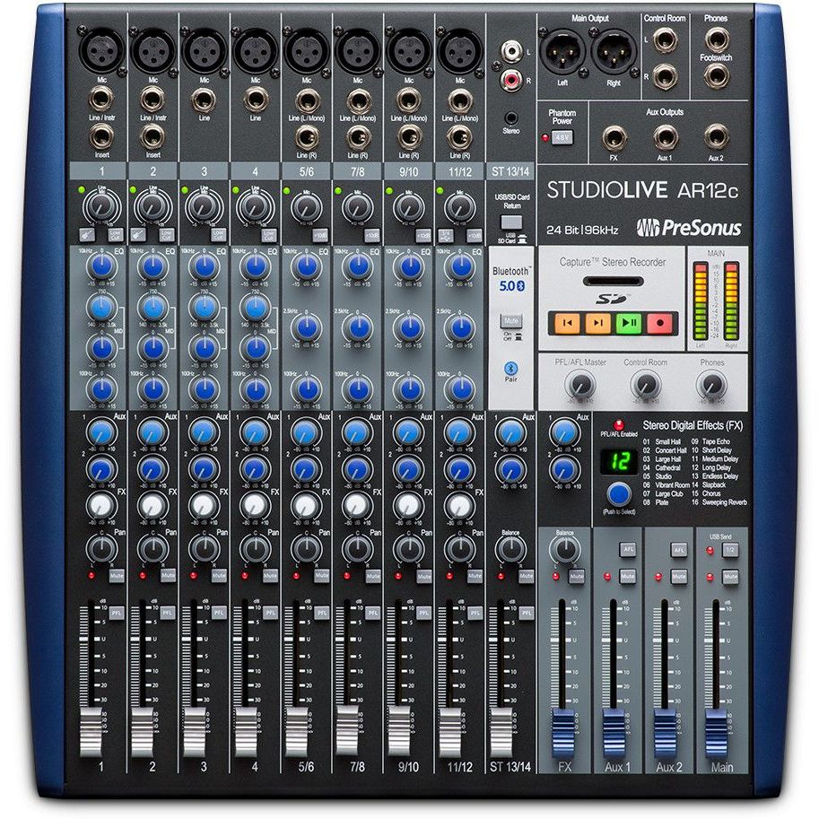 PreSonus StudioLive AR12c 12-Channel Hybrid Mixing Console