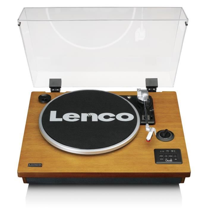 Lenco LS-55WA - Vinyl Plate with Bluetooth, USB, MP3, Speakers - Wood - Euro/Type-C (CEE 7/16)