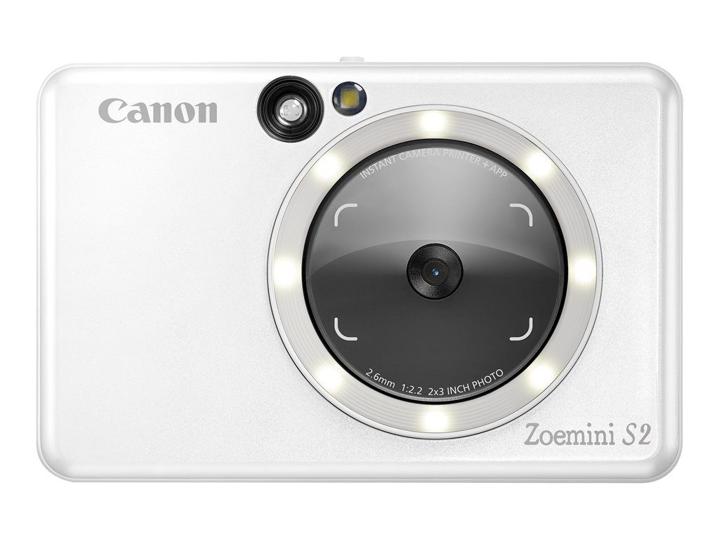 Appareil photo numérique Canon Zoemini S2 - Imprimante photo instantanée compacte - 8,0 MP - Bluetooth, NFC - Blanc Perle