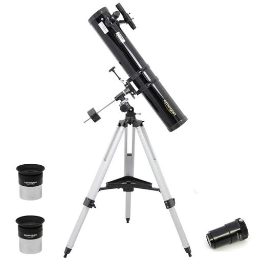 Telescopio Omegon 114/900 + Montura Ecuatorial Tipo A + Oculares Plossl + Lente Barlow