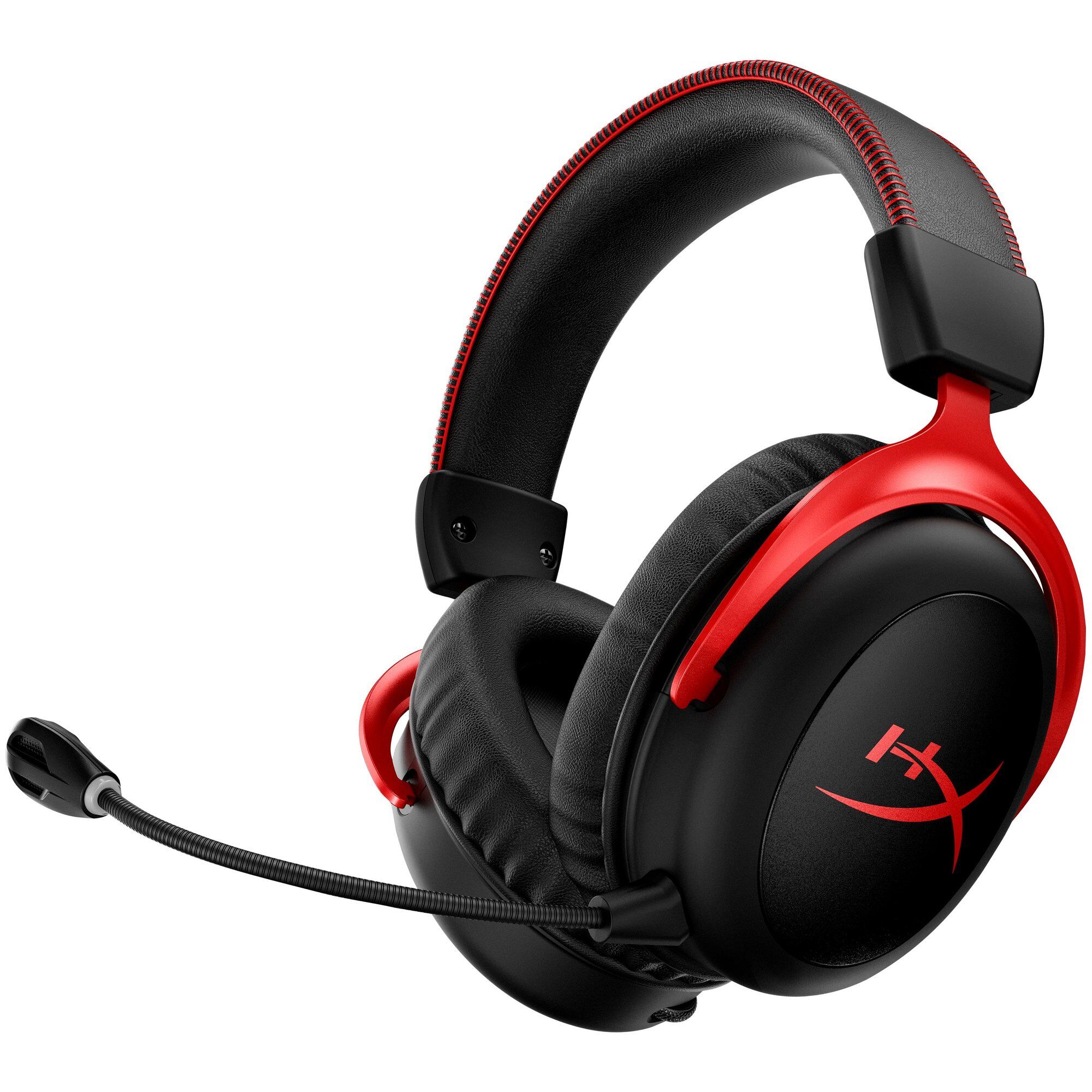 HyperX Cloud II Gaming Headset - Wireless Over-Ear Headphone - 7.1 Surround Sound - Black, Red - For HP Laptops