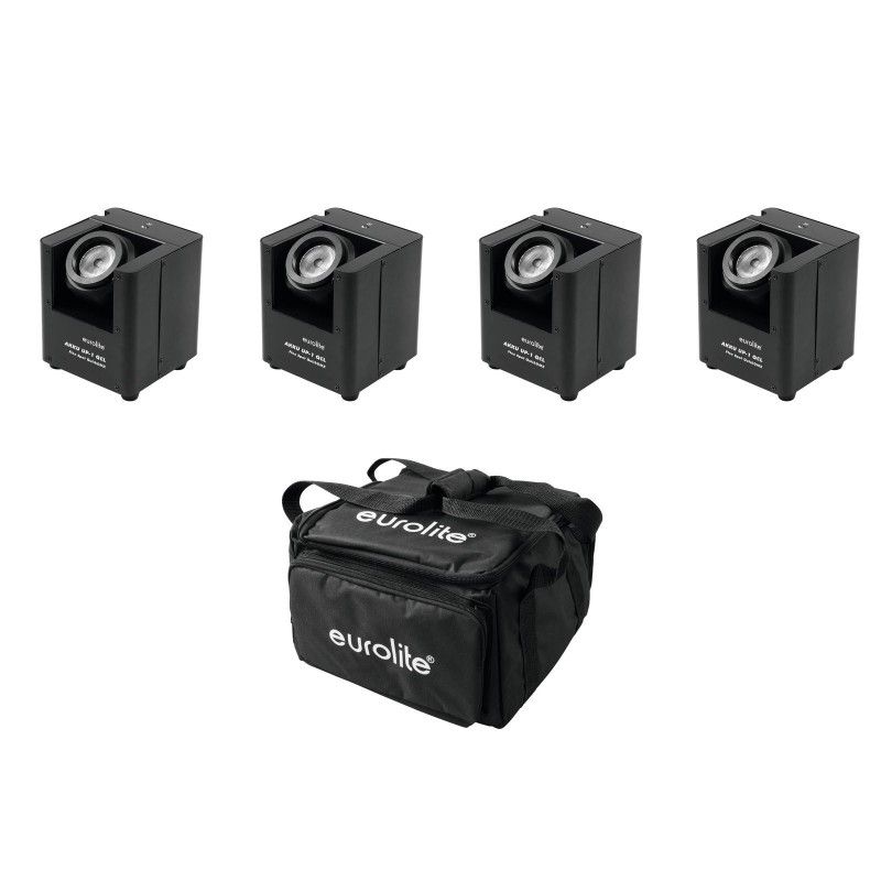 Eurolite 4x AKKU UP-1 + SB-4 Soft Bag Power Pack
