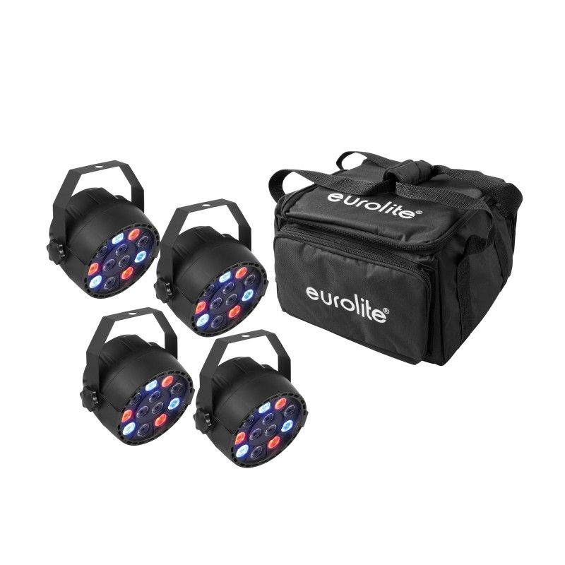 Eurolite 4x LED Party Spot Set with Soft Bag