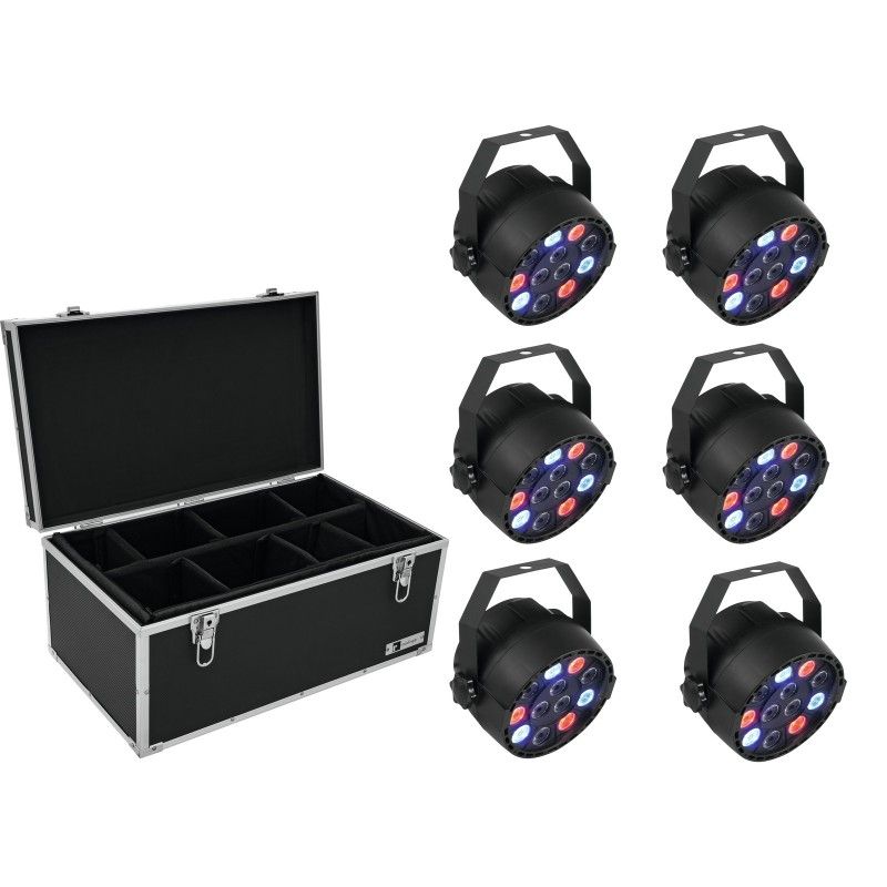 Eurolite 6x LED Party Spot Light Set with Case