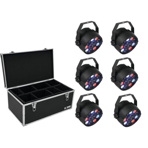 Eurolite 6x LED Party Spot Light Set with Case
