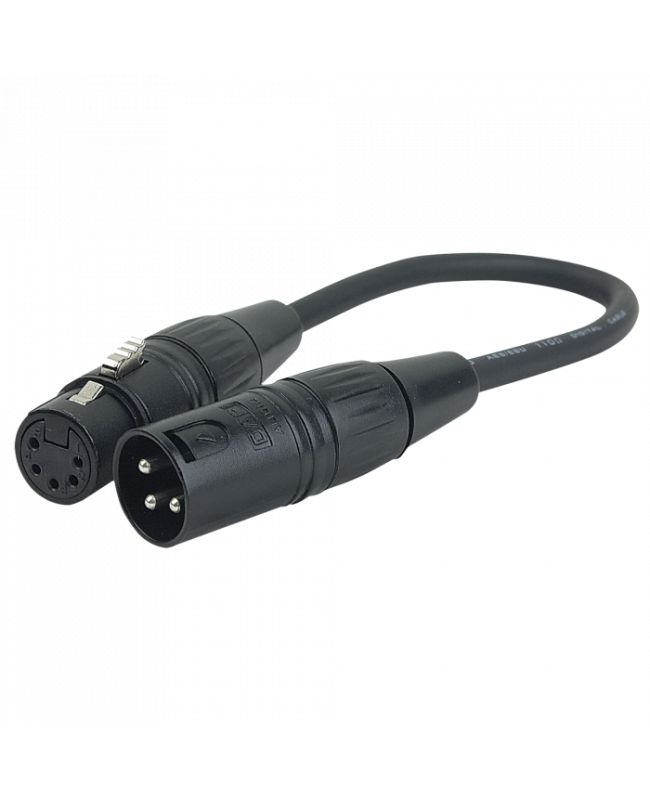 Showtec XLR Adaptor 3-pin Male to 5-pin Female