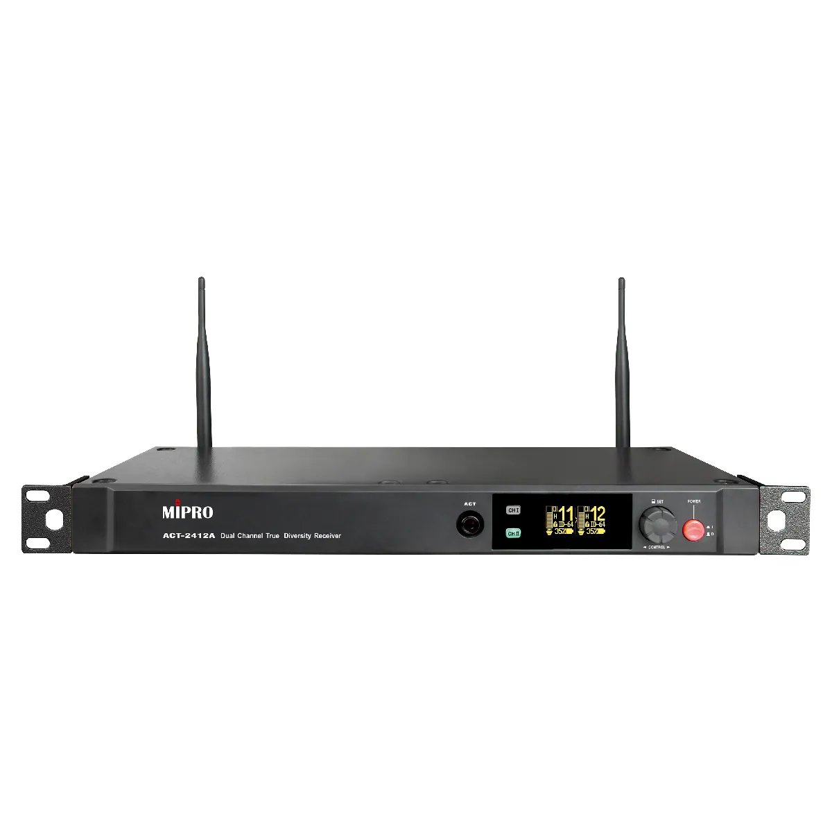 Mipro ACT-2412A 2-Channel Wireless Receiver - 100m Range, 2.4 GHz Frequency