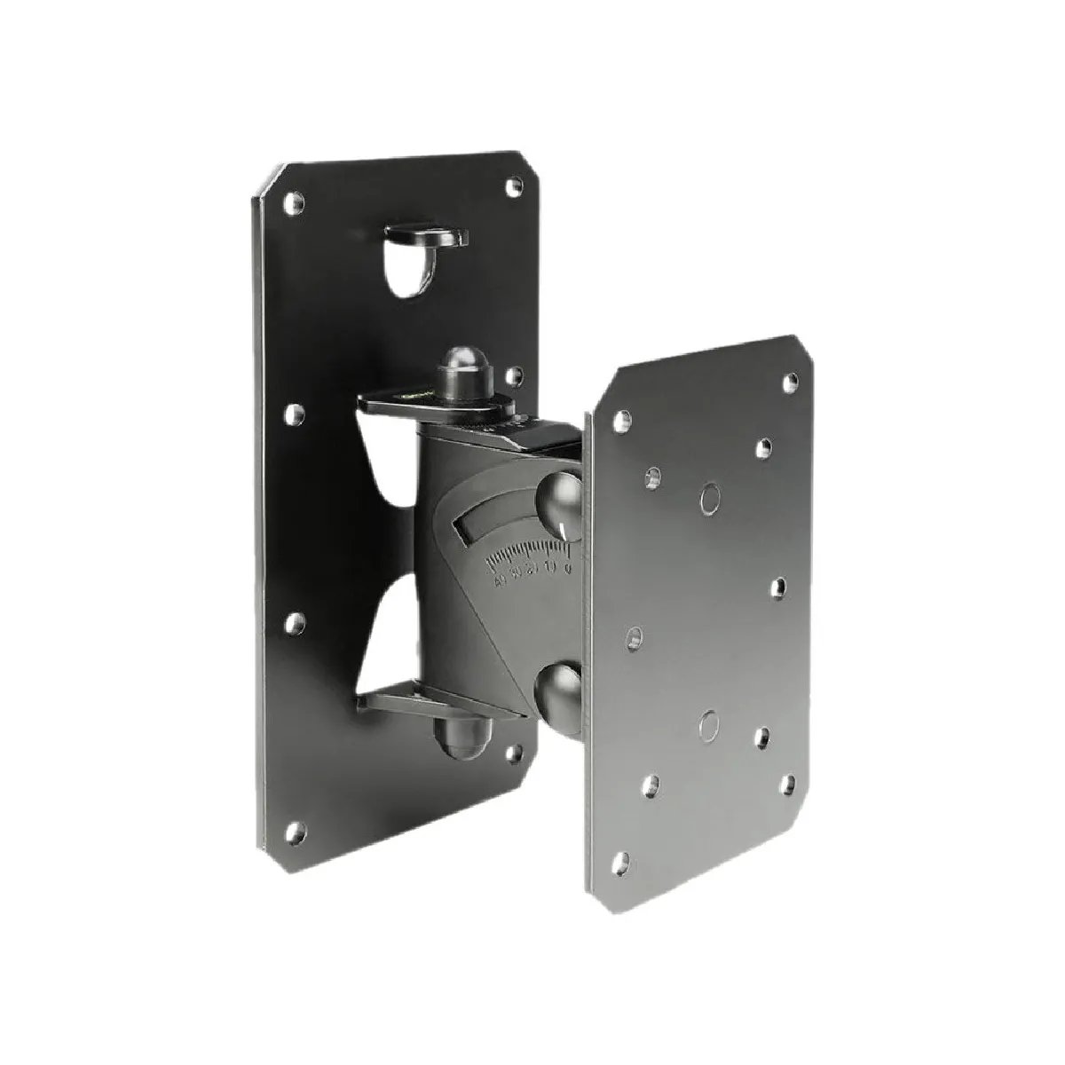Gravity SP WMBS 30 B - Black - Wall Mount Speaker Stand - Swiveling and Adjustable - Steel Construction - Painted Finish