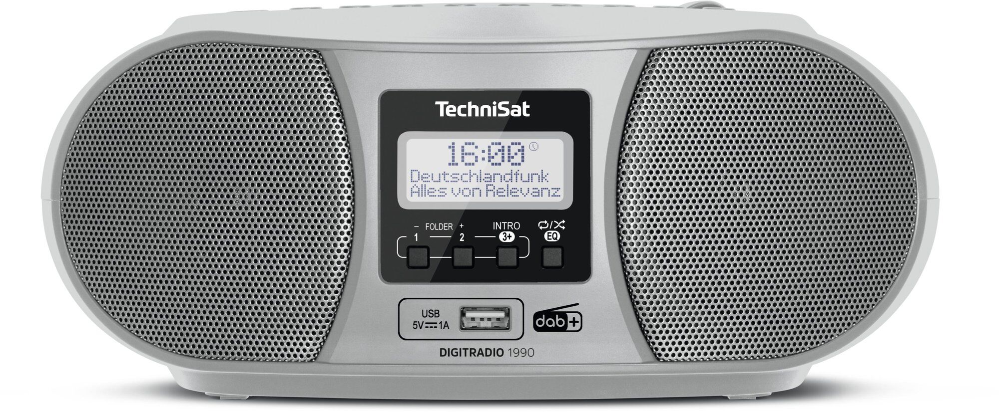 TechniSat DigitRadio 1990 - Digital and Analog Radio, DAB+ and FM, 3W, Silver