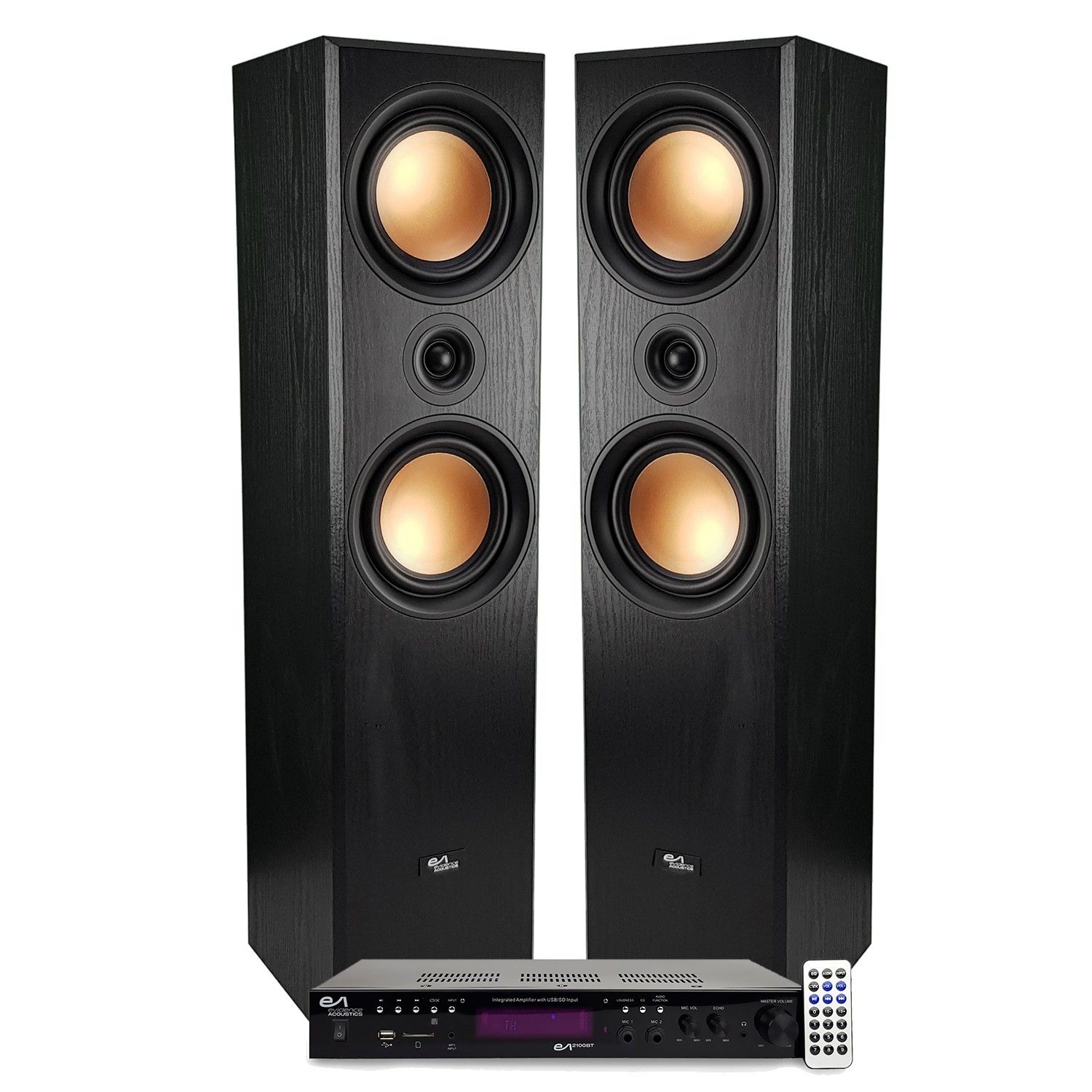 Evidence Acoustics EA-800-PG Home Cinema System - 1000W PMPO - Copper Hifi Speakers