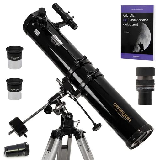 Kit Comppleto de Telescopio Omegon 114/900 EQ1
